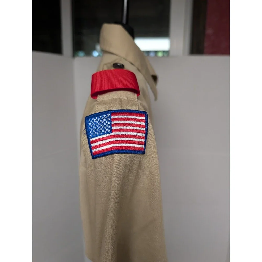 Vintage 70s Boy Scouts of America Boys Medium & Large BSA Uniform Button Up